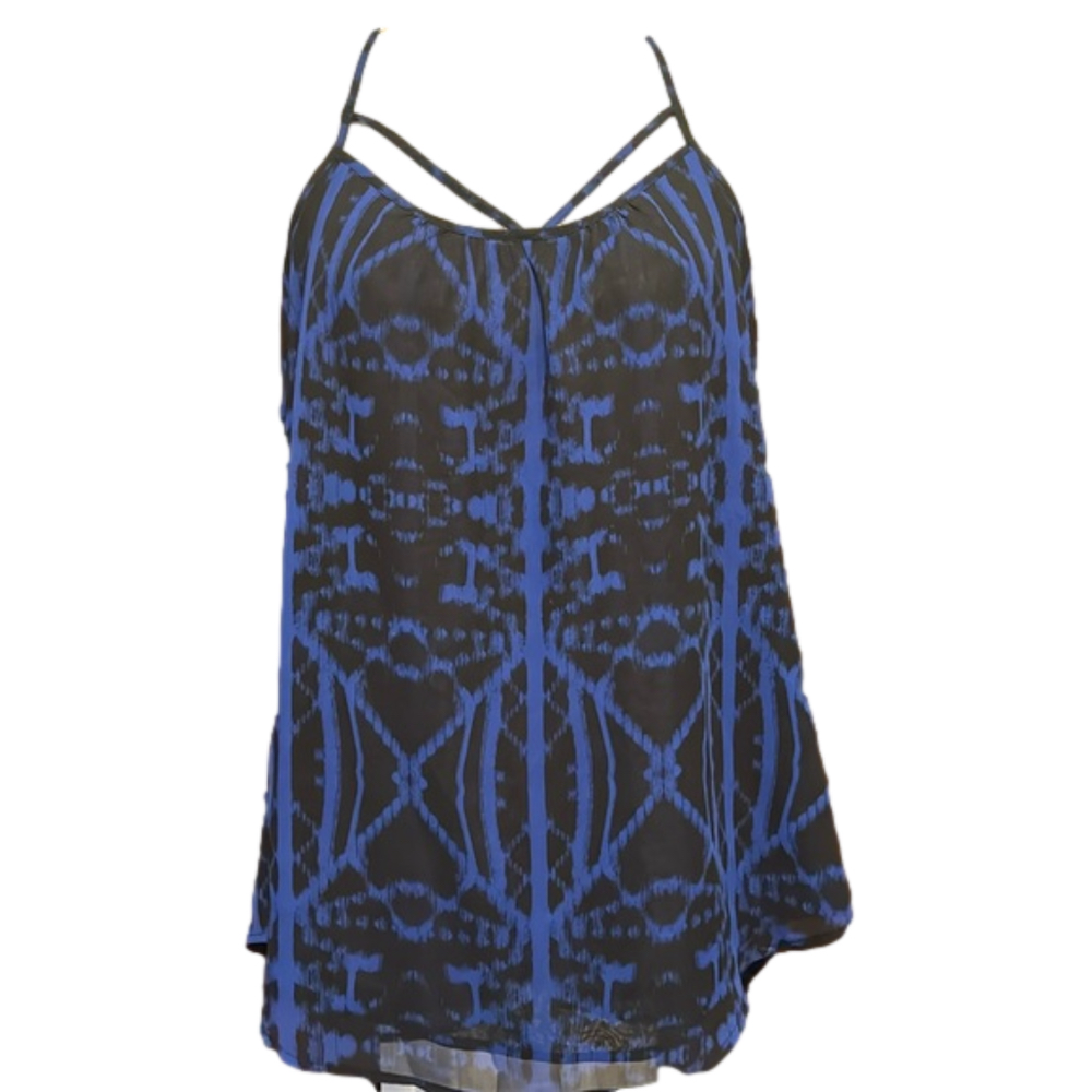 Express Razorback Cage Front Design Lightweight Blouse Size M